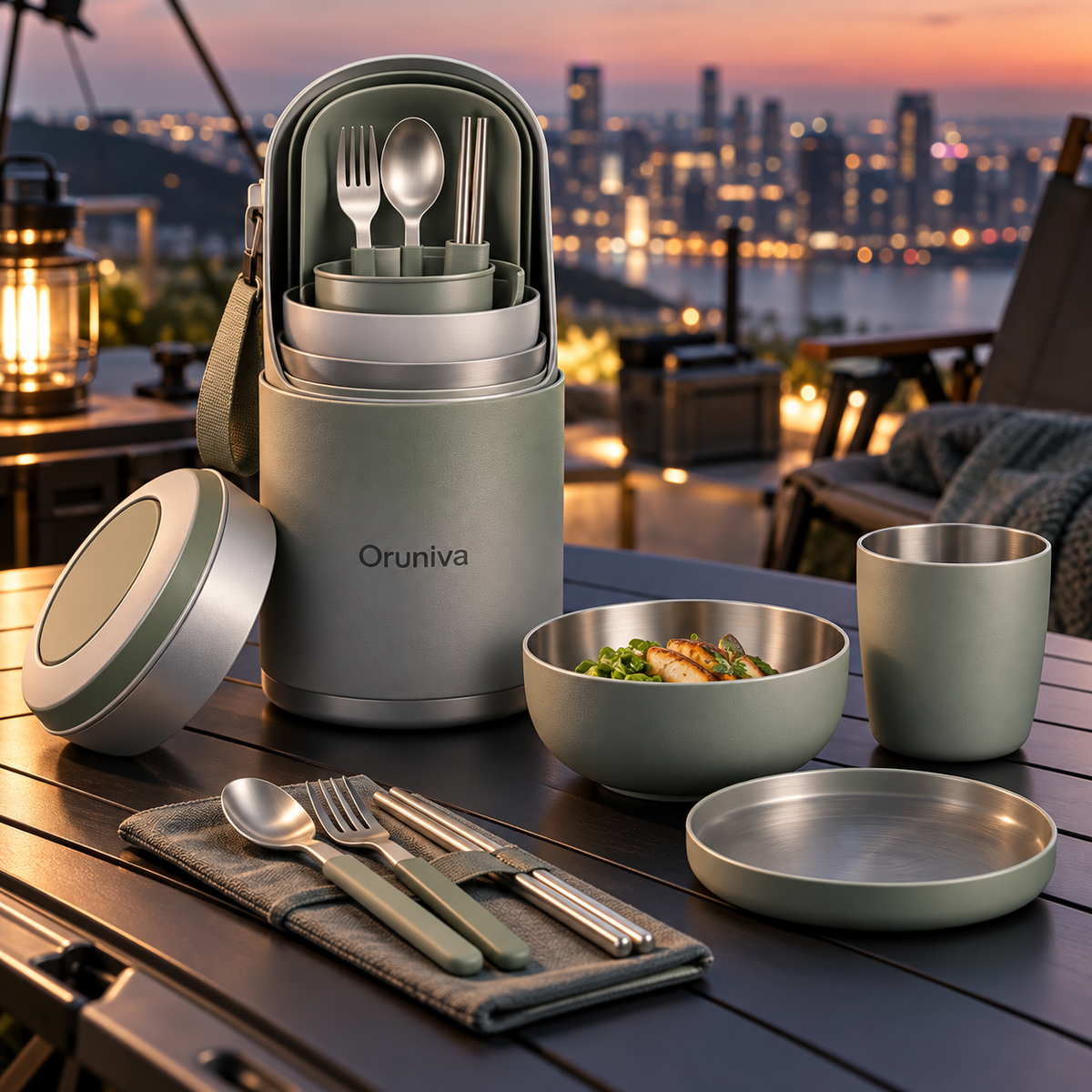 Oruniva™ Terra Essential Picnic Dining Kit lifestyle scene
