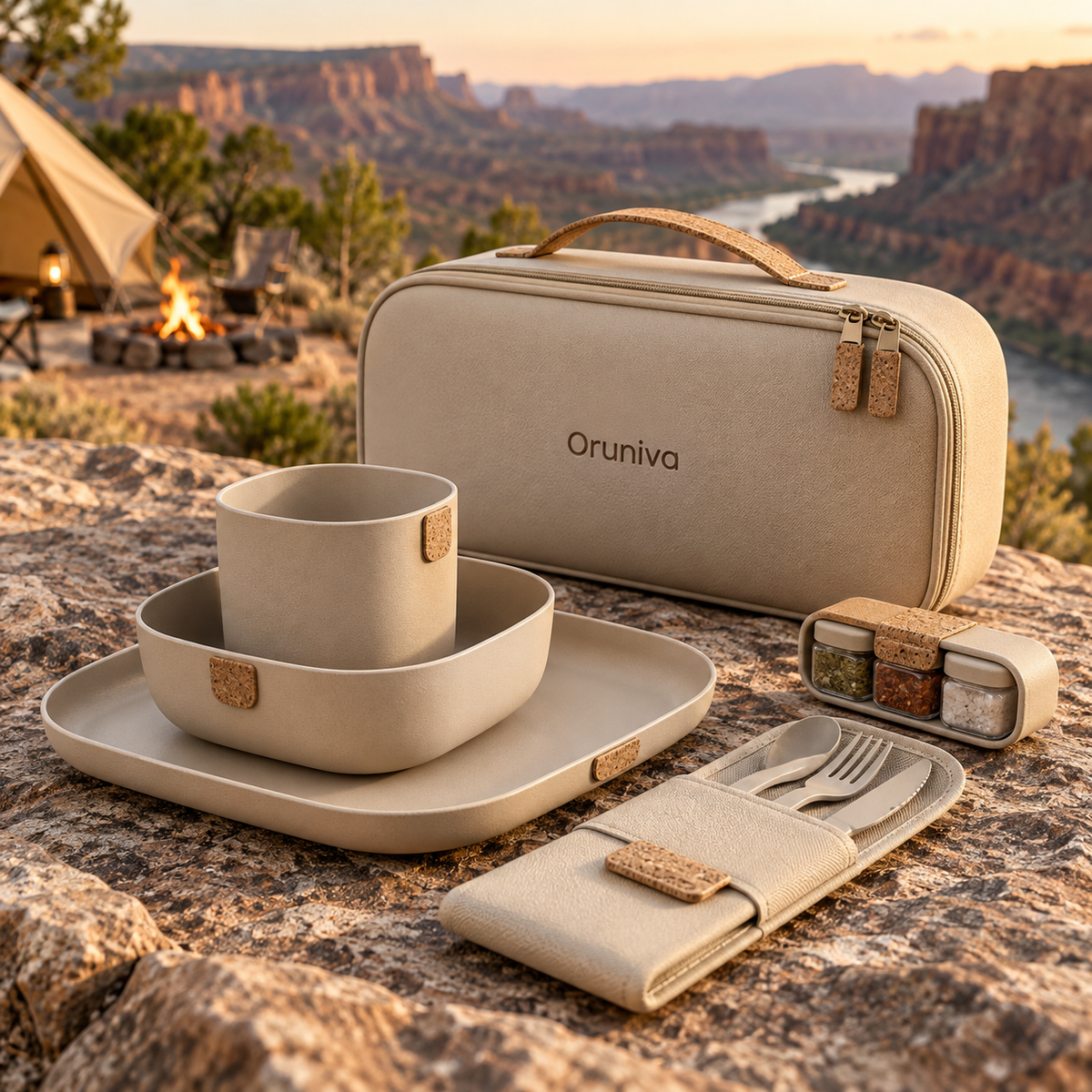 Oruniva™ Glacier Minimal Outdoor Dining Kit