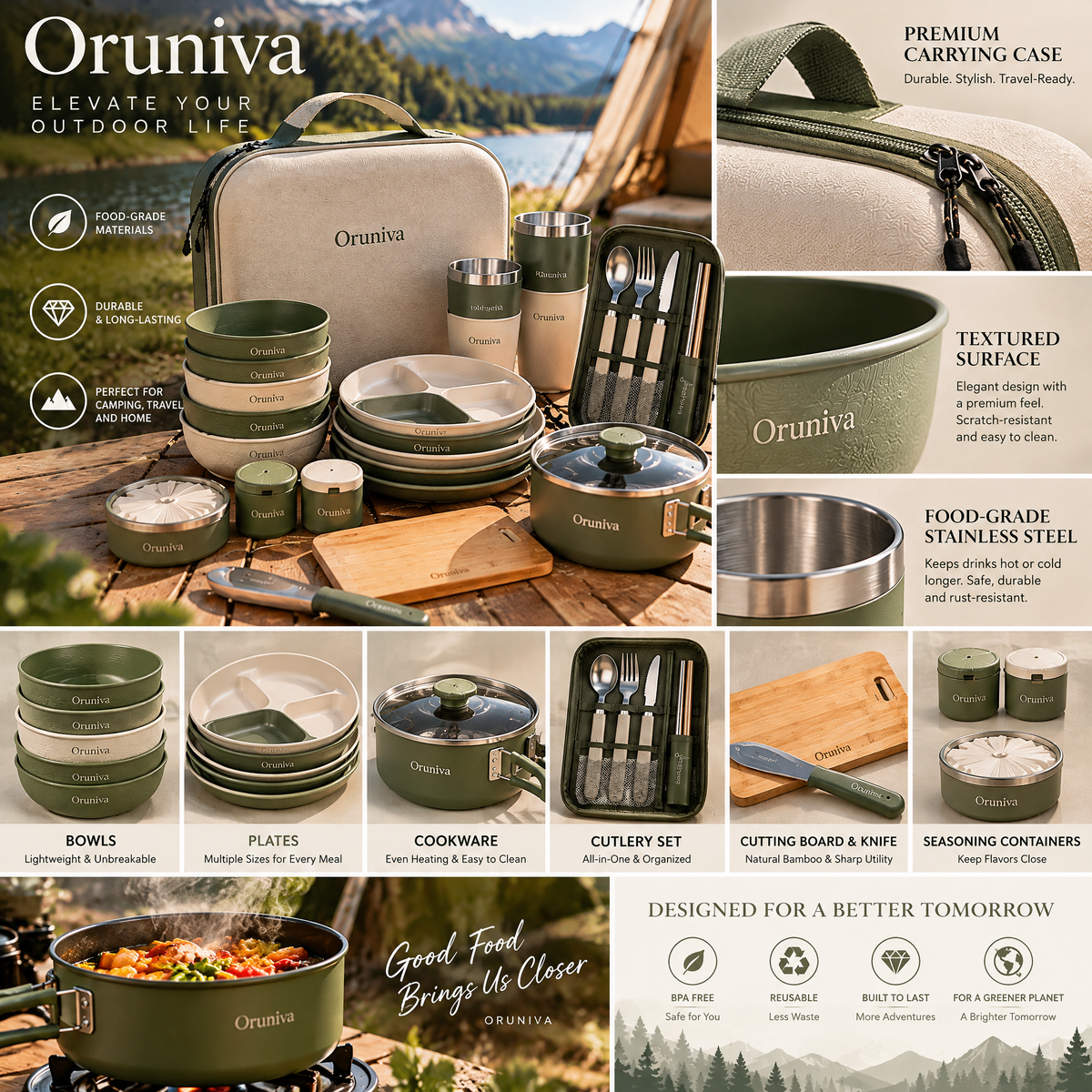 Oruniva™ Woodland Expedition Dining Roll