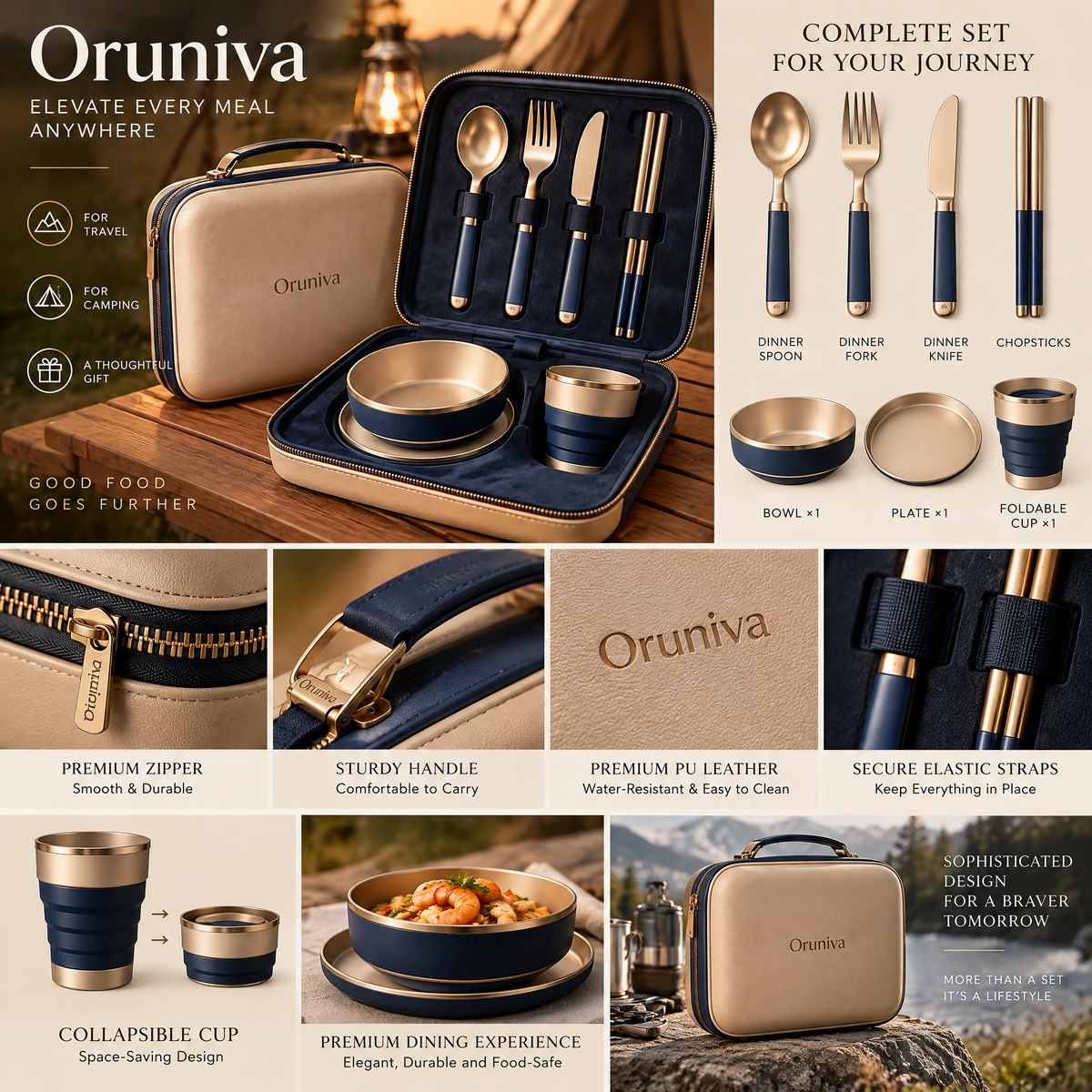Oruniva™ Mountain Trail Compact Tableware Pack