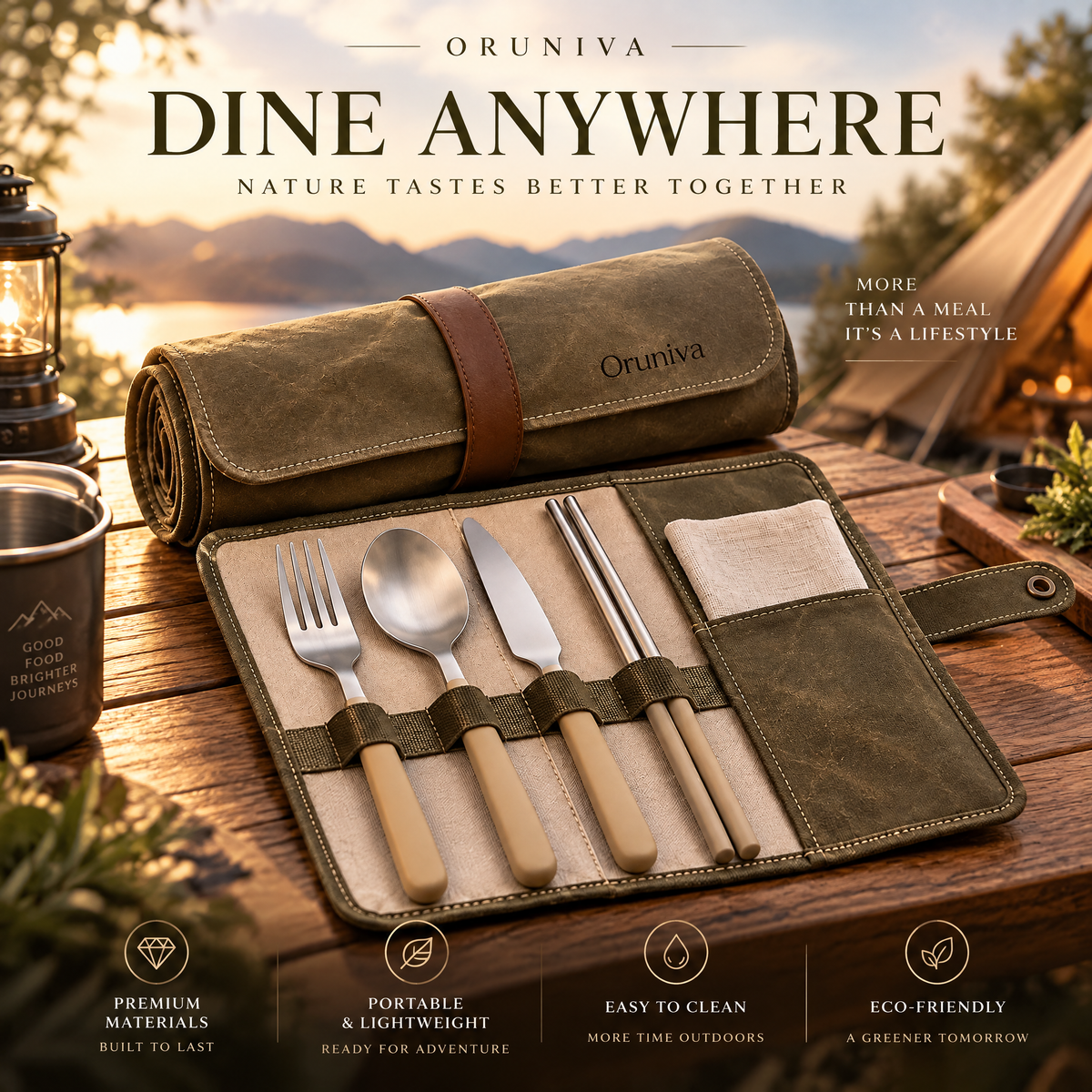 Oruniva™ Canyon Explorer Tableware Case