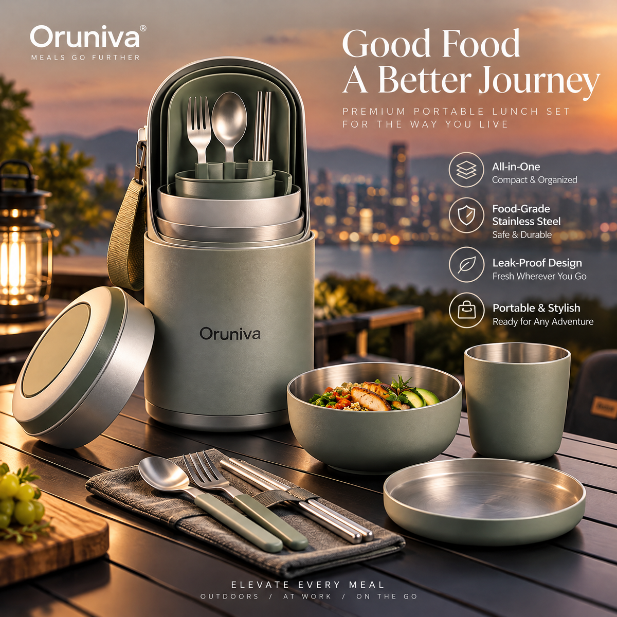 Oruniva™ Terra Essential Picnic Dining Kit