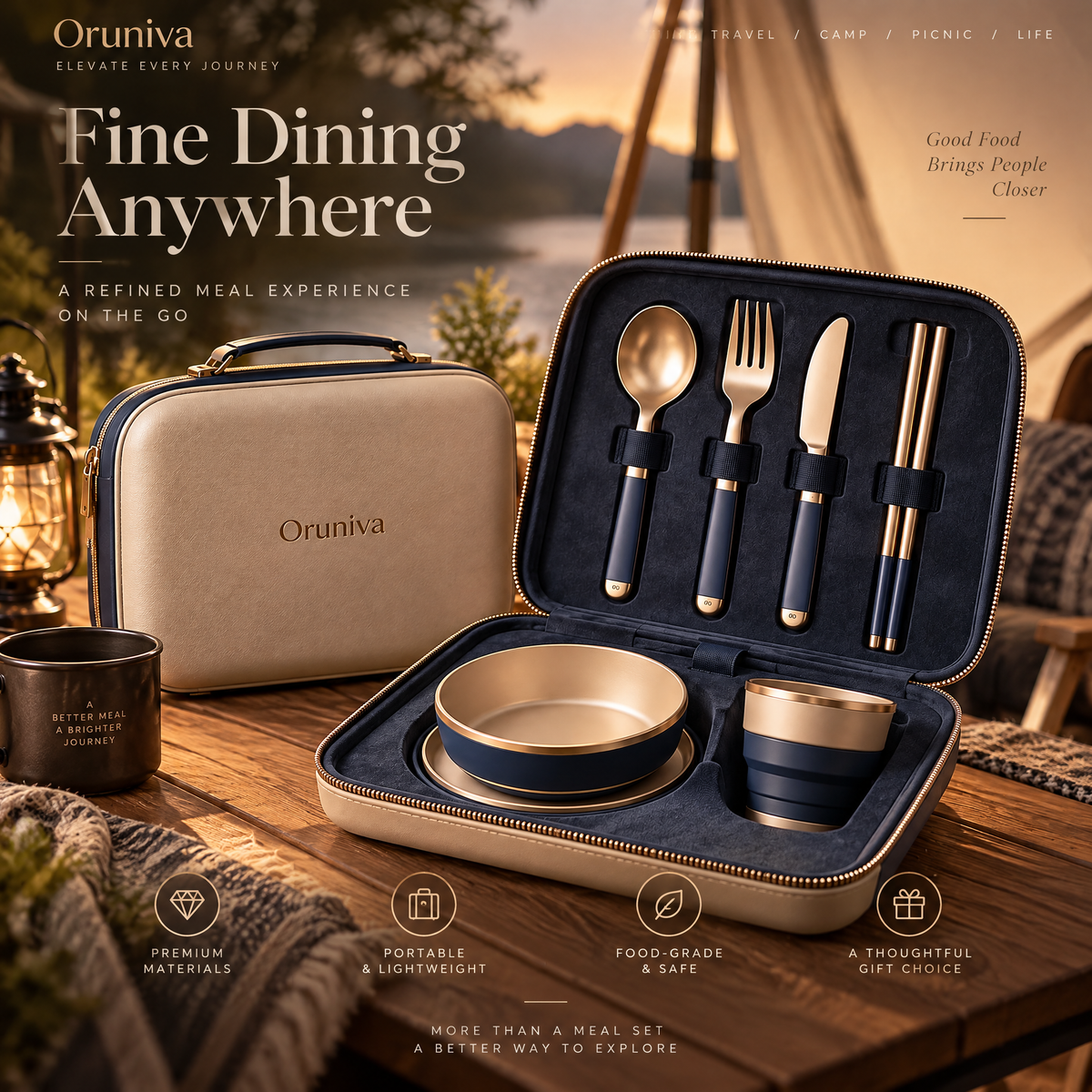 Oruniva™ Mountain Trail Compact Tableware Pack